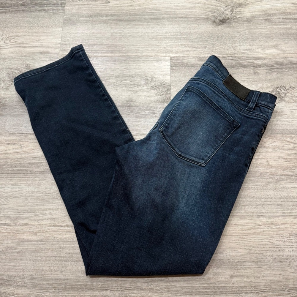 Lauren Ralph Lauren Jeans Co Straight Leg Dark Wash Stretch Denim Blue Size 14